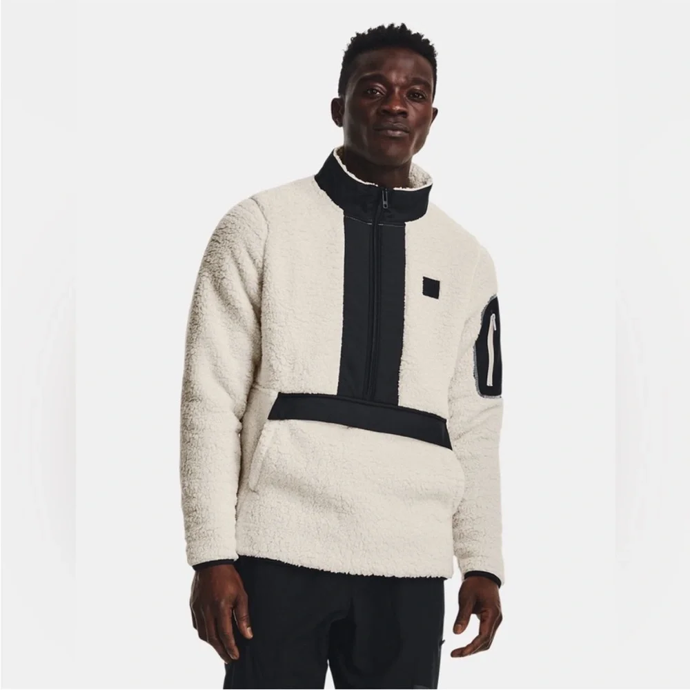 UNDER ARMOUR Mens Sherpa ½ Zip Sweatshirt Jacket XL